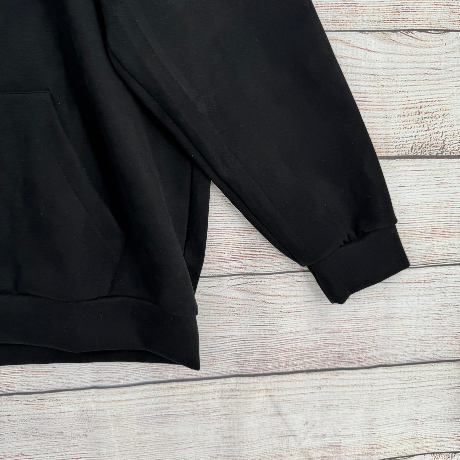 Son Of The Cheese Perrotin Faux Suede Hoodie Sweatshirt Adult Large Black — image 6 of 8